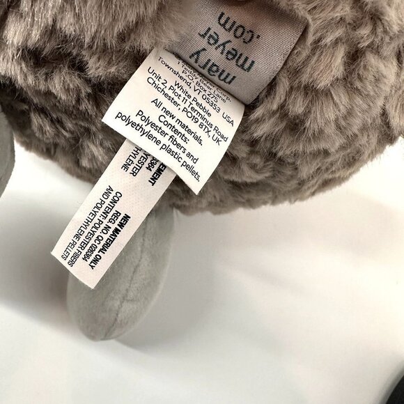 Mary Meyer Elephant Plush Gray Blue Ears Feet Stuffed Animal Soft Toy Sewn Eyes - Picture 8 of 11